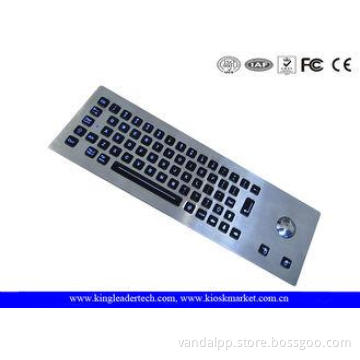 Panel Mount Illuminated Metal Keyboard High Resistant With